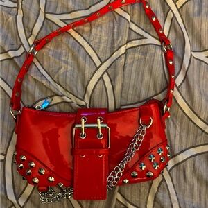 Stylish Red Studded Women's Bag